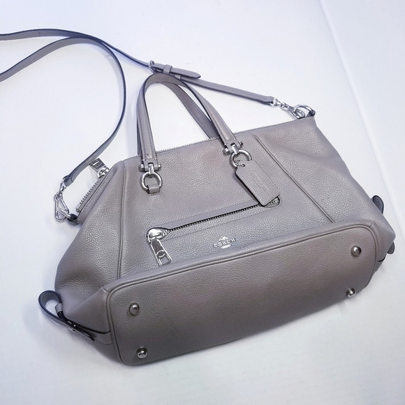 🌸Coach‎ | Grey Leather Médium Sized Bag - Picture 1 of 16